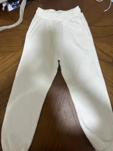 Calça branca moleton infantil Zara 