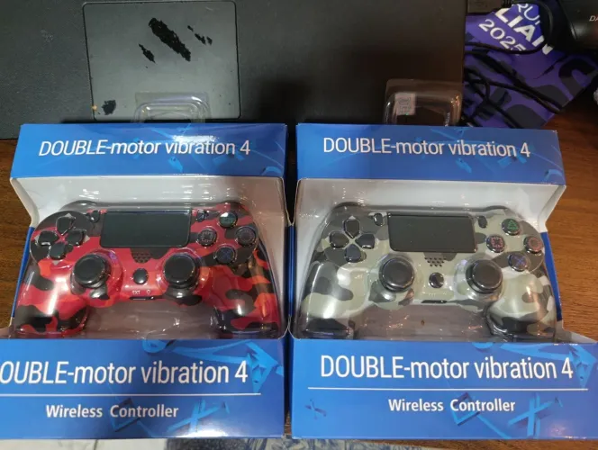 CONTROLE VIDEO GAMER DOUBLE MOTOR VIBRATION 4<br>