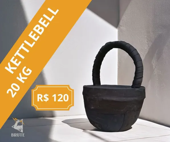 Vendo KETTLEBELLs de 20kg de CONCRETO com revestimento em EVA