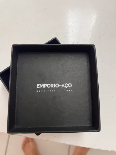 Anel de aço banhado a ouro