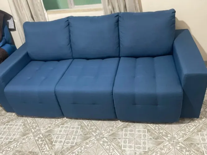 Vendo Sofá Retrátil 3 Lugares Lar Shopping NOVO