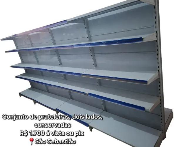 Conjunto de Gôndolas de centro (prateleiras mercado)