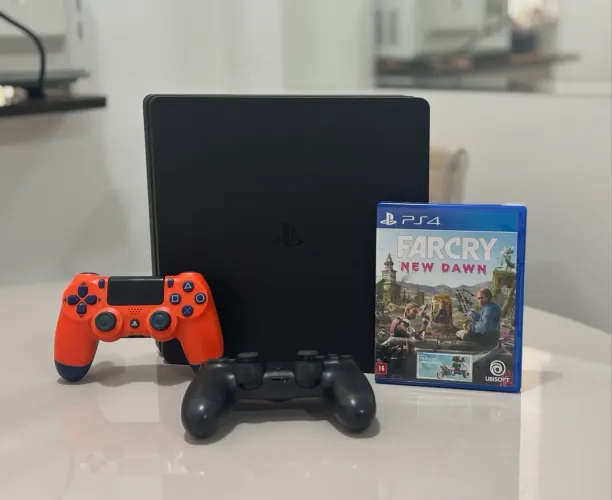 Ps4 Slim 500gb 2 controles e jogo