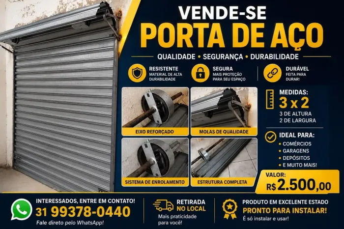 PORTA DE AÇO - LOJA