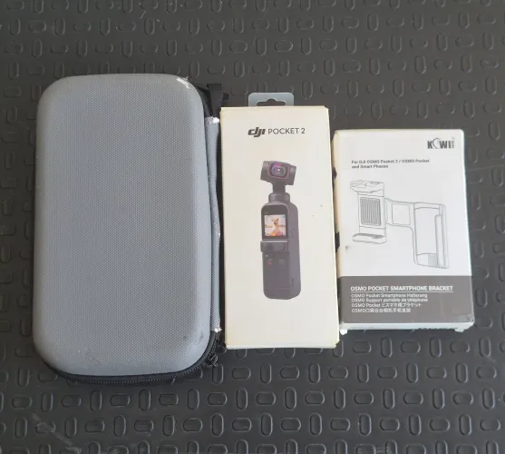 DJI Osmo Pocket 2 + Estojo + Suporte para Smartphone