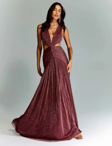 Vestido de festa marsala 44 - Majeste