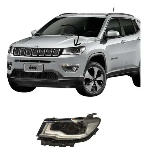 Farol Esquerdo Xenom Jeep Compass 2022/2024 Mp4476
