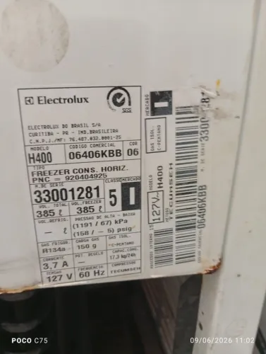 Freezer Electrolux horizontal