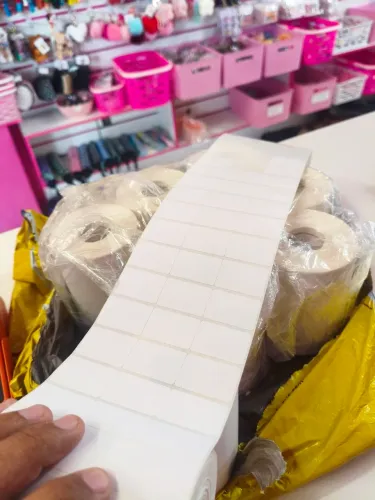 9 rolos de etiqueta adesivo de 3 fileiras que nessecita de ribbon