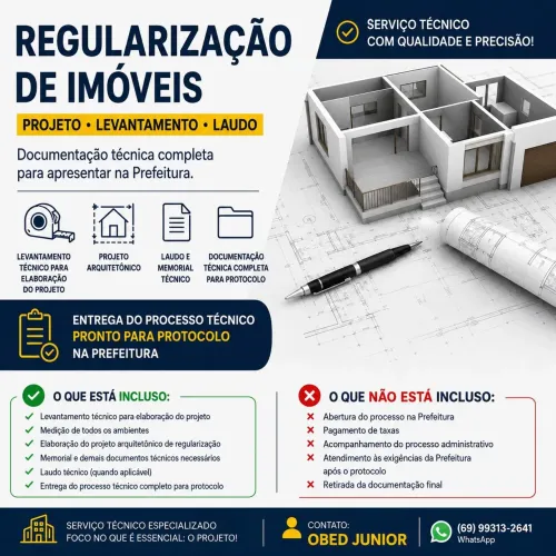 Regularização de Imóveis - Levantamento, Projeto e Laudo