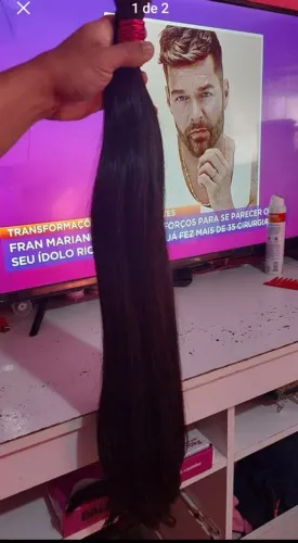 Cabelo humano 65cm 100 gramas