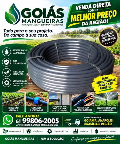 Últimos rolos de mangueira de politileno 3/4 por 2