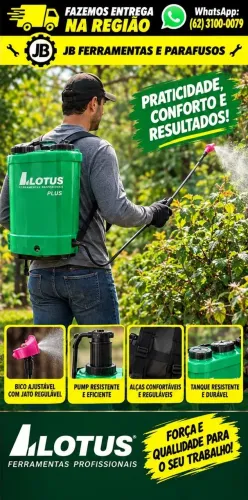 PULVERIZADOR COSTAL LOTUS 20L ? MANUAL E ELÉTRICO 2 EM 1