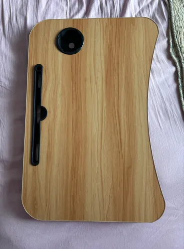 Mesa Portátil para Notebook - com Suporte para Celular e Copo