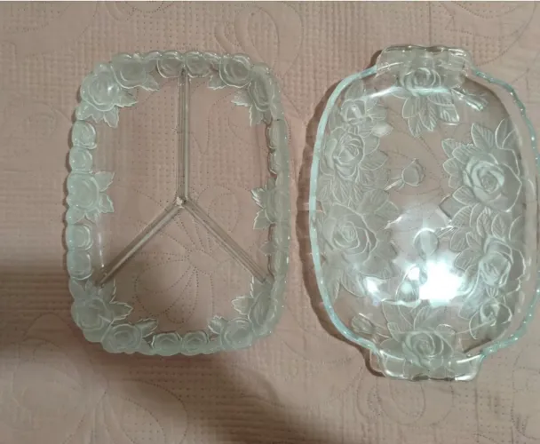 Conjunto de travessas e Petisqueira Vidro