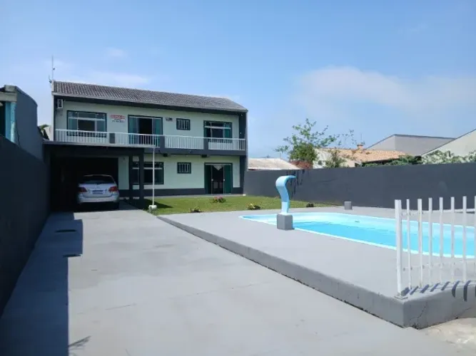 Alugo Linda Casa 230m², 02 Qds Do Mar Em Shangrilá - Pontal do PR