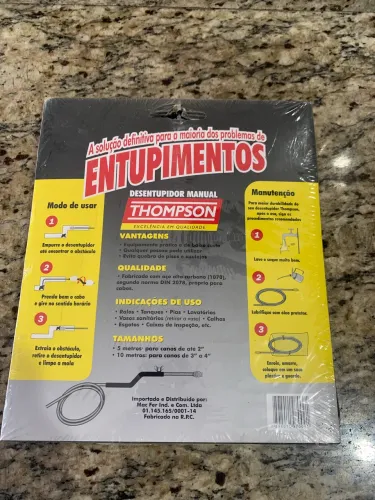 Desentupidor de esgoto haste 5m