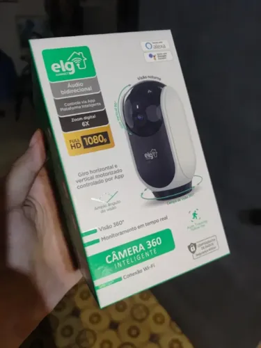 Câmera Robô 360° ELG SHCR600 Inteligente Wi-Fi Full HD Alexa Monitoramento