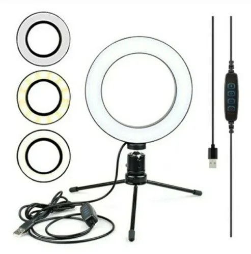 Oferta!!! Ring Light Led 16cm tripe de mesa 'promoçao'