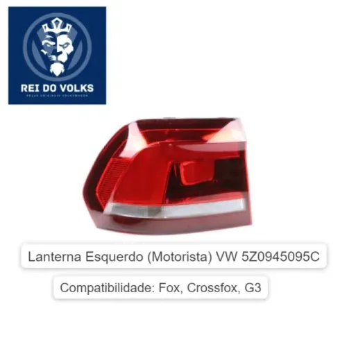 Lanterna lateral lado esquerdo (motorista) Fox, CrossFox g3