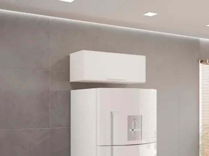 Armário de Cozinha Aéreo Geladeira New Valência Branco Até 12x