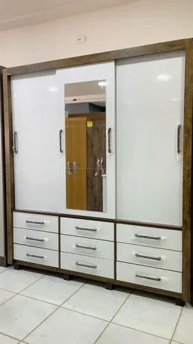 Roupeiro de casal com espelho e 9 gavetas / guarda roupa casal