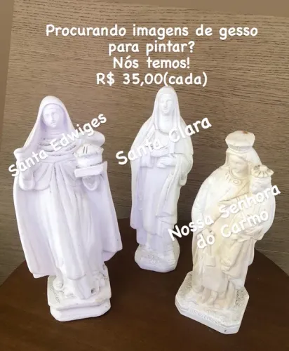 Imagens Sacras em gesso para pintar