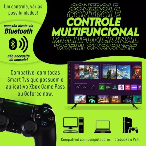 Controle Para Tv Samsung Cu7700 Cu8000 Au7700 Bu8000 4k Game