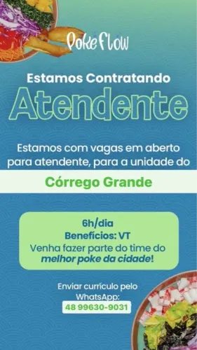 Vaga de emprego no CÓRREGO GRANDE