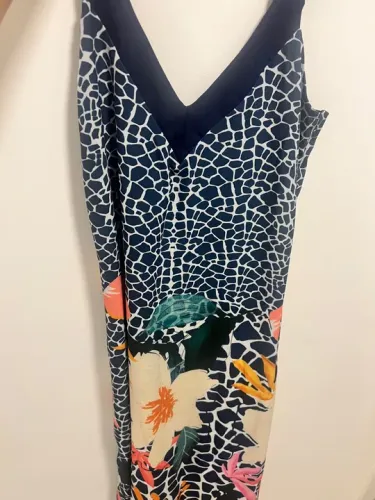 Vestido estampado longo