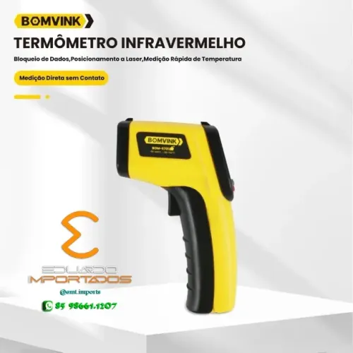 Termômetro Digital Infravermelho Mira Laser BOM-6701