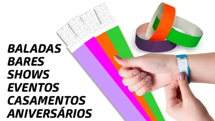 Puseira de identificação, controle de mesa, tyvek