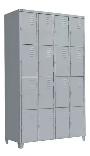 Armário Roupeiro de Aço Locker 16 Portas 