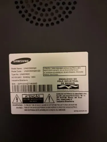 TV Samsung 40° defeito tela. Peças?