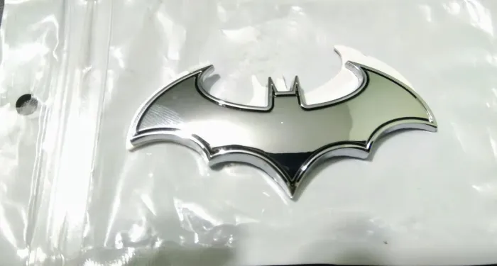 2 Adesivos de metal Emblema 3D cromado do Batman
