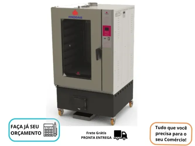 Forno Turbo A Lenha 10 Esteiras Progás - Bivolt Novo