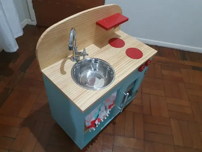 Mini Cozinha de Madeira - Ateliê Materno - EXCELENTE ESTADO