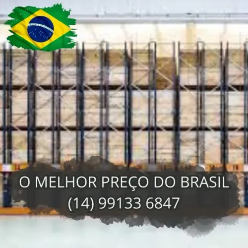 Mini porta palete estrutura de aço p/ supermercado