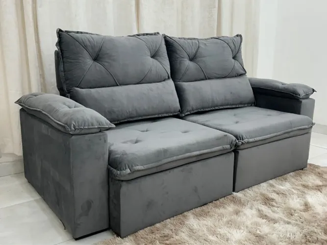 Sofá Retrátil e Reclinável 2,00m SUPER OFERTA l544