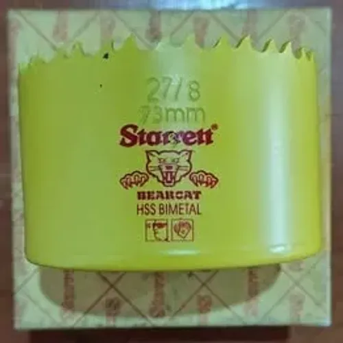 Serra copo STARRETT bi-metal 73mm 2.7/8" polegadas Madeira/Metal/PVC/Gesso