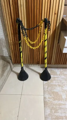 2 pedestal sinalizados organizador de fila