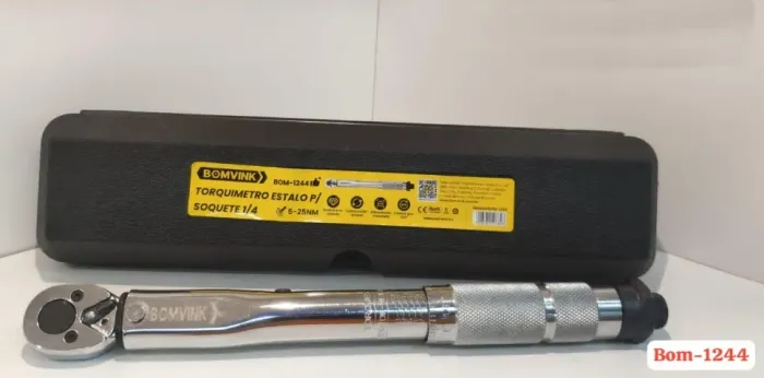 Torquimetro De Estalo Soquete 1/4 - Com Estojo Bom-1244