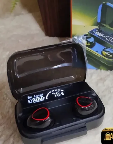 Fone de Ouvido Bluetooth TWS com Carregamento por Indução