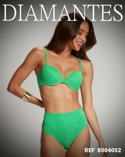 Biquíni Verde marca diamantes