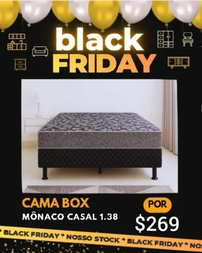 Cama Box Mônaco casal 1.38