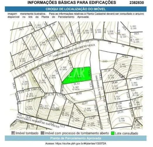Lote - Terreno à venda, Santa Cruz - Belo Horizonte/MG