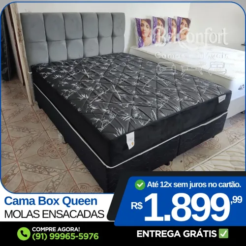Cama Box Queen Molas Ensacadas - Conforto e Qualidade