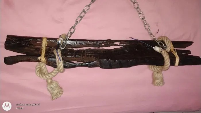 Luminária de teto rústico 