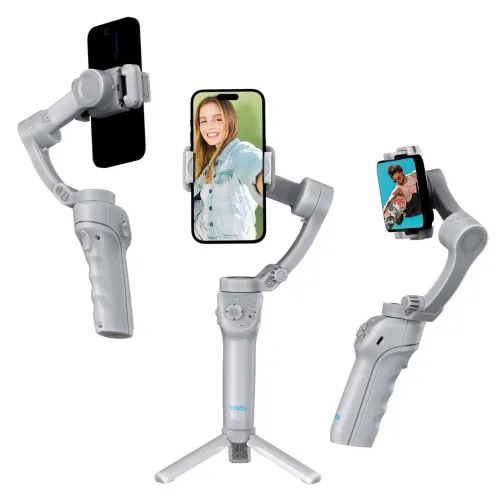 Estabilizador de Celular Gimbal M01 Guimbal Dobrável Articulado NOVO LACRADO com Led
