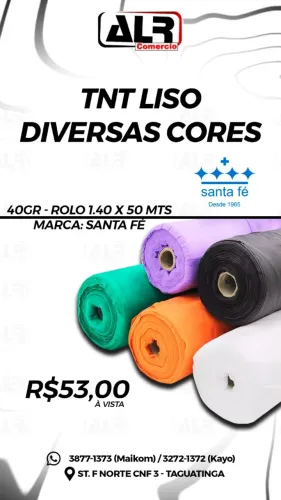 TNT LISO 40GR ROLO 1.40 X 50MTS - SANTA FE